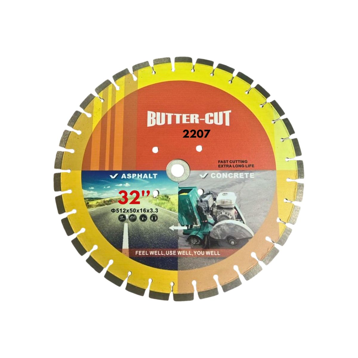SILVER BRAZED CONCRETE CUTTING BLADE 32 Inch